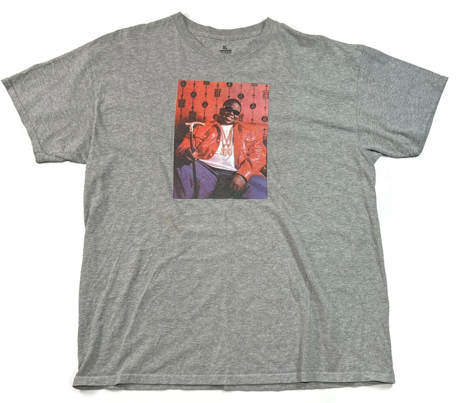 Notorious BIG UNKOMN T-Shirt Mens XL 2 Side Graphic Print Short Sleeve Gray