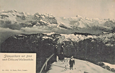 Switzerland~Stanserhorn mit Blick nach Titlis Wallenstöcke~1906 Photo POSTCARD