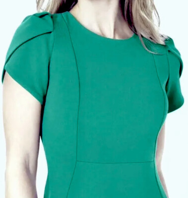 CALVIN KLEIN SHEATH DRESS, UNIQUE TULIP SLEEVE, AQUA GREEN, SIZE 2 NWT |  eBay