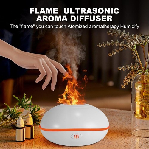 Color Flame Night Light Air Humidifier Mist Aromatherapy Machine Aromatherapy - Picture 4 of 11