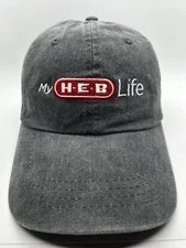 My H-E-B Life Cap Hat Adult Adjustable Gray 100% Cotton