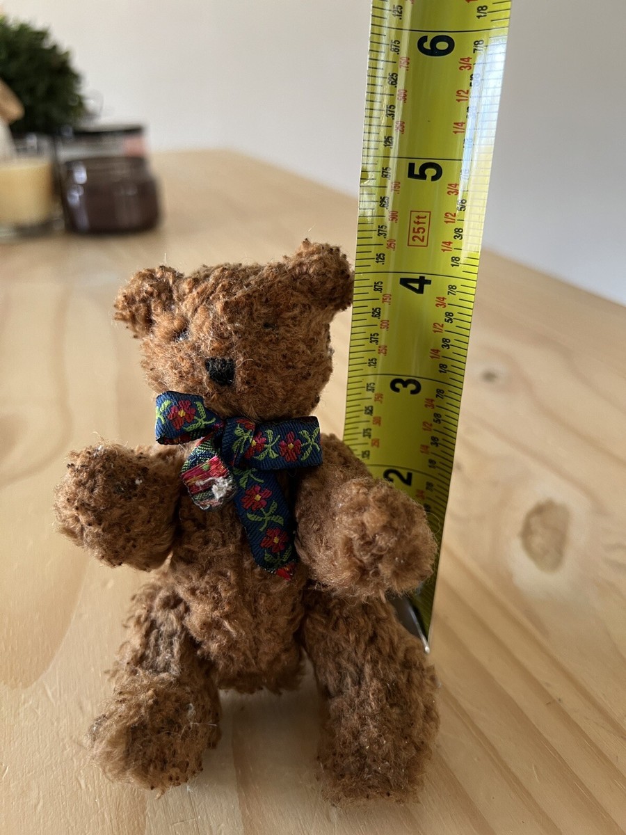 1990 Vintage fuzzy wuzzy wuzza bear 4” Brown | eBay