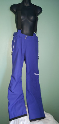 DARE 2B BLUE ADJUSTABLE WAIST WINTER SNOWBOARD SNOW SKI PANT BIBS OVERALLS S 6