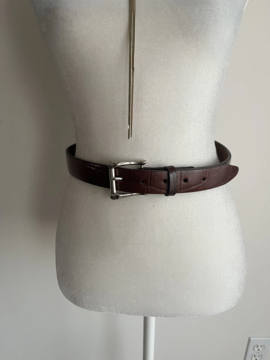 NEW Joan & David brown leather belt/silver buckle Joan & David Brown Size S Belts for Women for sale | eBay main image 2