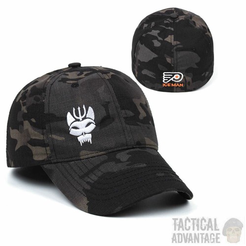 Czarny kamuflaż Navy Seal Team Baseball Cap Flexi Trident Airsoft Uszczelki Kapelusz Fit - Zdjęcie 1 z 2