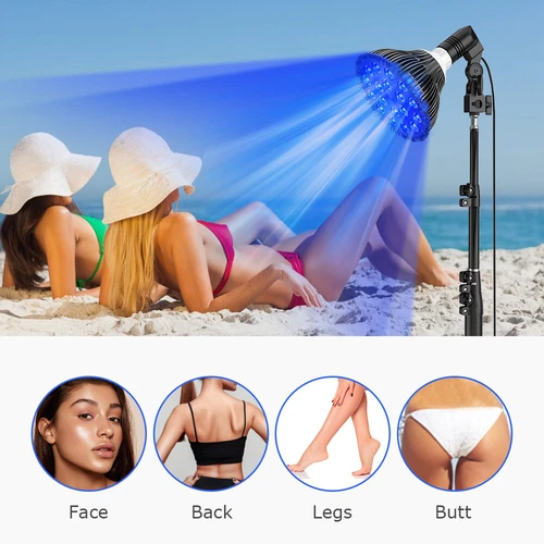 Lámpara de bronceado Luz de terapia para el hogar Luz de terapia azul infrarroja ajustable - Imagen 15 de 16