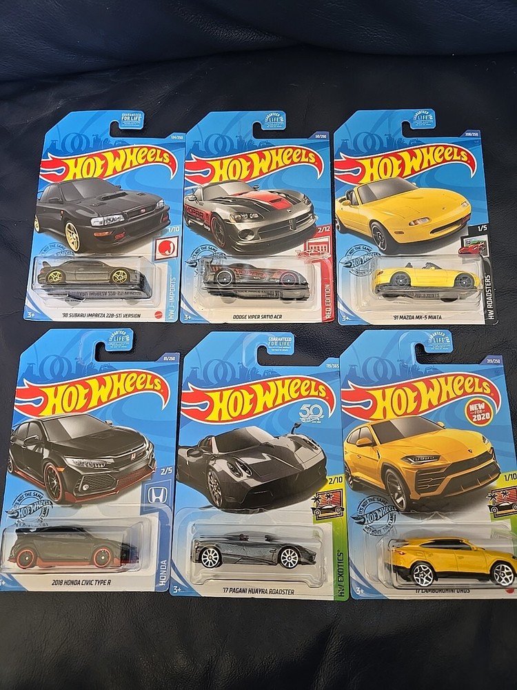 Hot Wheels Assorted Bundle Of 6. See Photos & Description