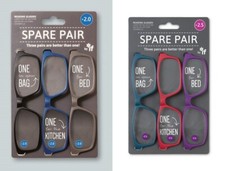 Spare Pair - 3 Pairs of "On the Go" Reading Glasses - All The Same Strength
