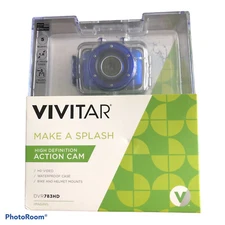 NEW VIVITAR DVR783HD High Def Action Cam Waterproof Case Blue Same day ship Wow