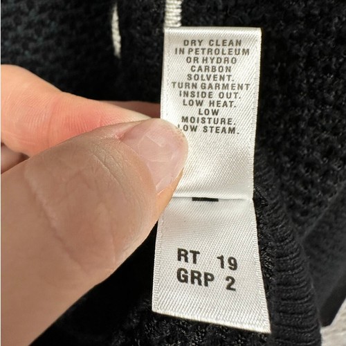 St. John schwarz & weiß gestreifte offene Kaschmir-Wollmischung Strickjacke Medium - Bild 8 von 11