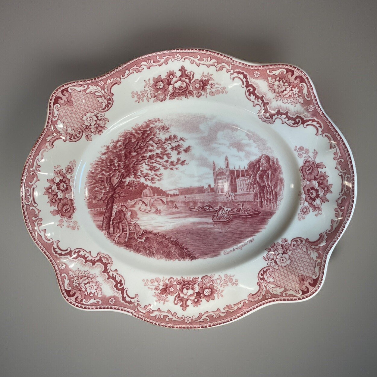 Rare Johnson Bros”Old Britain Castles”Oval Platter, Crown Mark, 10”x12”, VGC