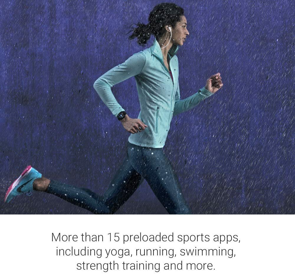 garmin vivoactive 3 music granite blue with rose gold hardware