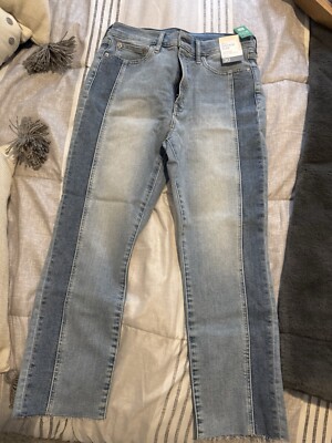 MSRP $79 GAP Petite Patchwork Jeans Blue Size 30/10 Petite NEW