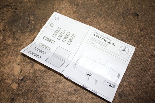 Mercedes E-Klasse W211 Belegungsplan Plan Sicherungen 2115450000