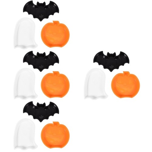12 pcs Halloween Food Plate Halloween Fruit Serving Plate Dessert Snack