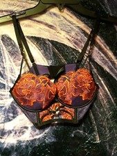 Ann Summers Purple Red Orange 32B Undereire Push Up Bra