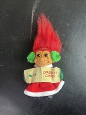 RUSS Troll Doll 5" Christmas Carol Singer with Book
