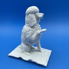 NYMPHENBURG GERMANY FINE PORCELAIN FIGURINE OF A POODLE DOG OFFERING PAW