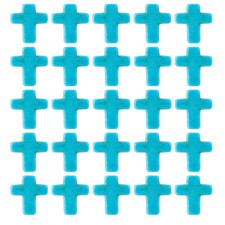 25pcs Turquoise Cross Beads Gemstone Cross Stone Spacer Beads for Jewelry