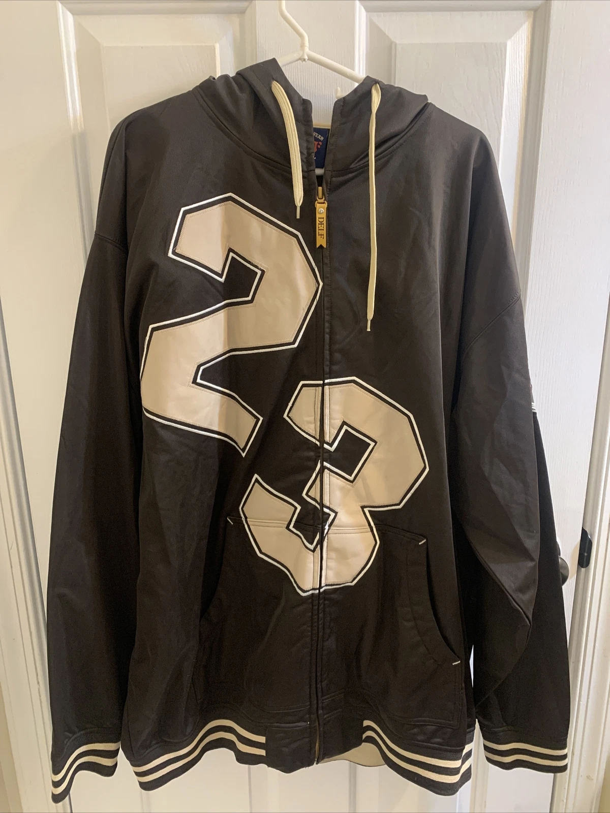 Vintage K&S Sportswear Jacket '23' embroidered Brown Men Sixe 3 XL