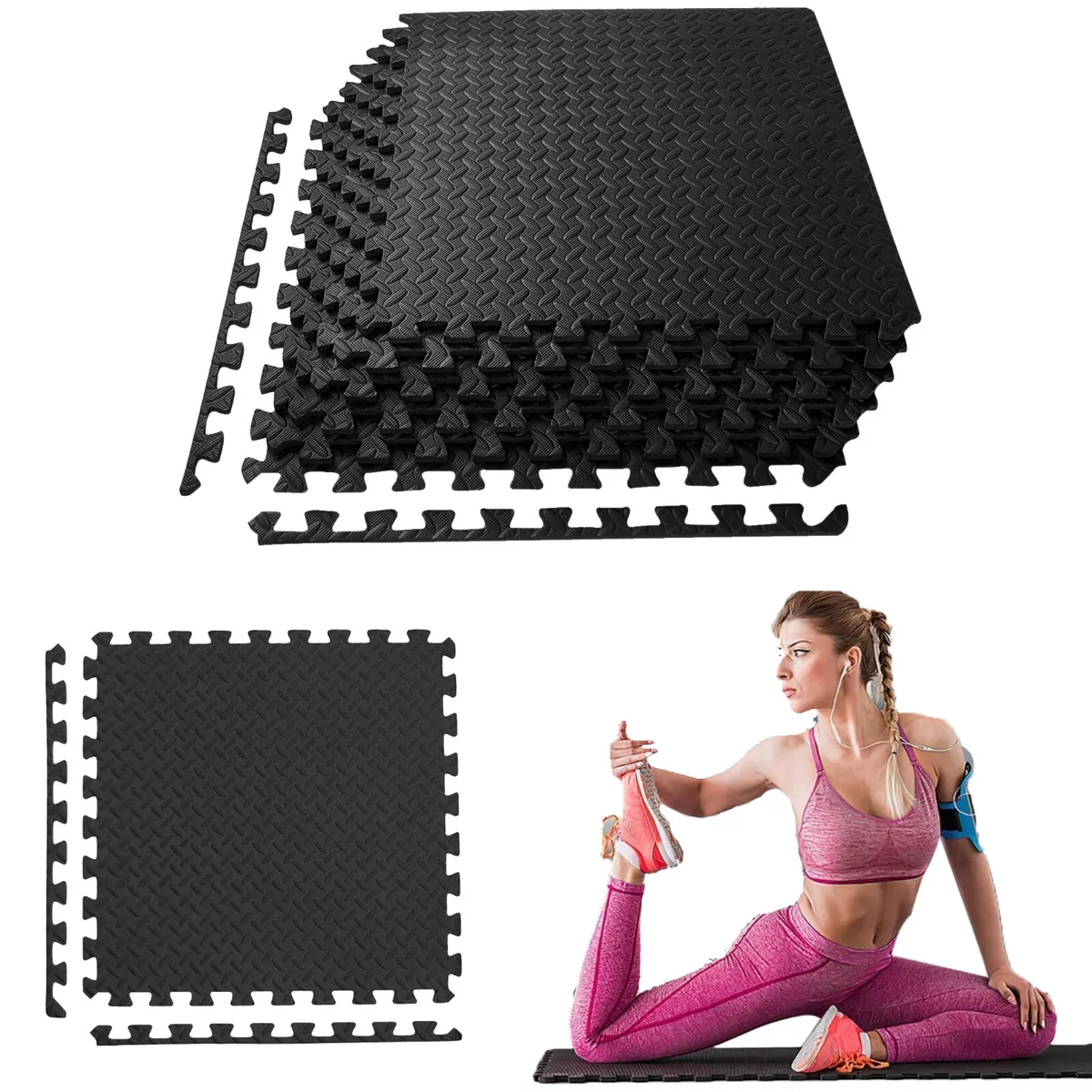 Interlocking Soft EVA Foam Floor Mat Tiles Gym Yoga Play Room Hot Tub Spa  Tent