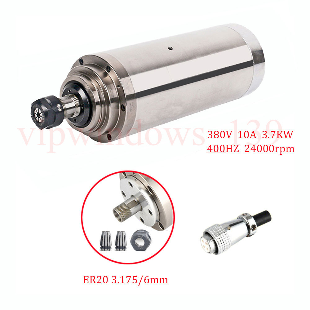 3.7KW Water-Cooled Spindle Motor ER20 24000rpm 400Hz for CNC