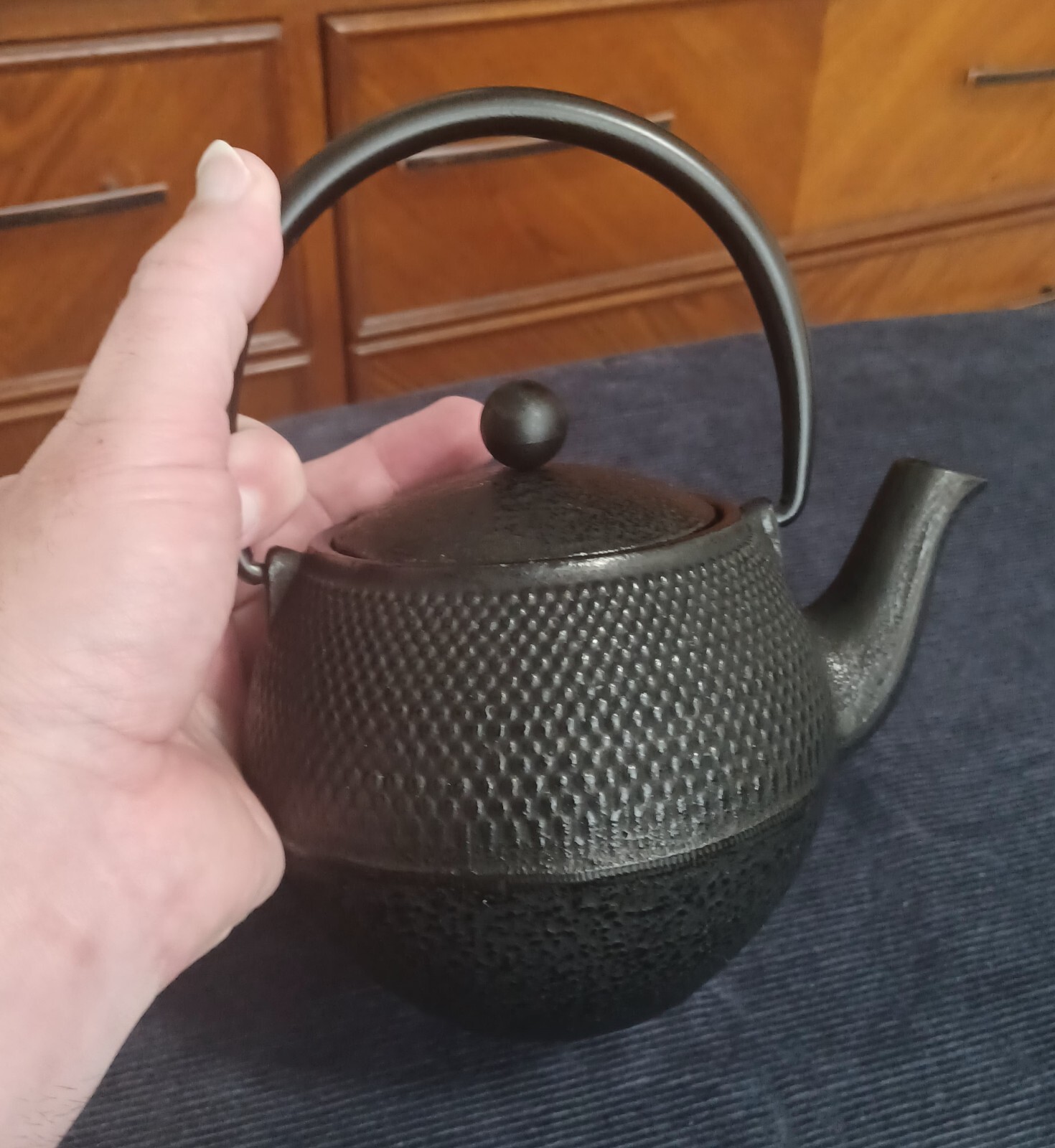 Black CAST IRON BODUM ASSAM 17oz Tea Press, Great Cond! Needs New Infuser Filter