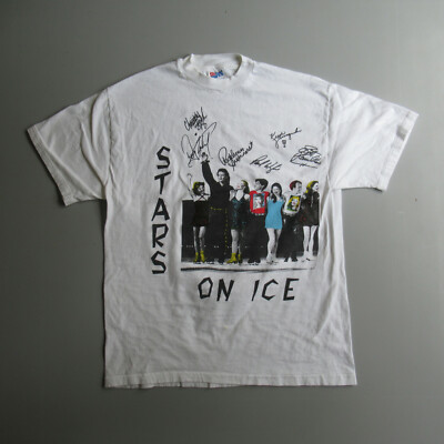 Vintage Figure Skating Stars On Ice Tour Kristi Yamaguchi USA T Shirt vtg Tee L