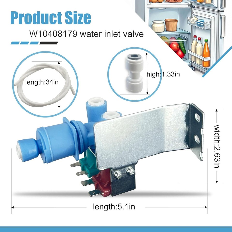 Wassereinlassventil W10179146 – Ersatz Für Whirlpool, Kenmore, KitchenAid Waschmaschinen