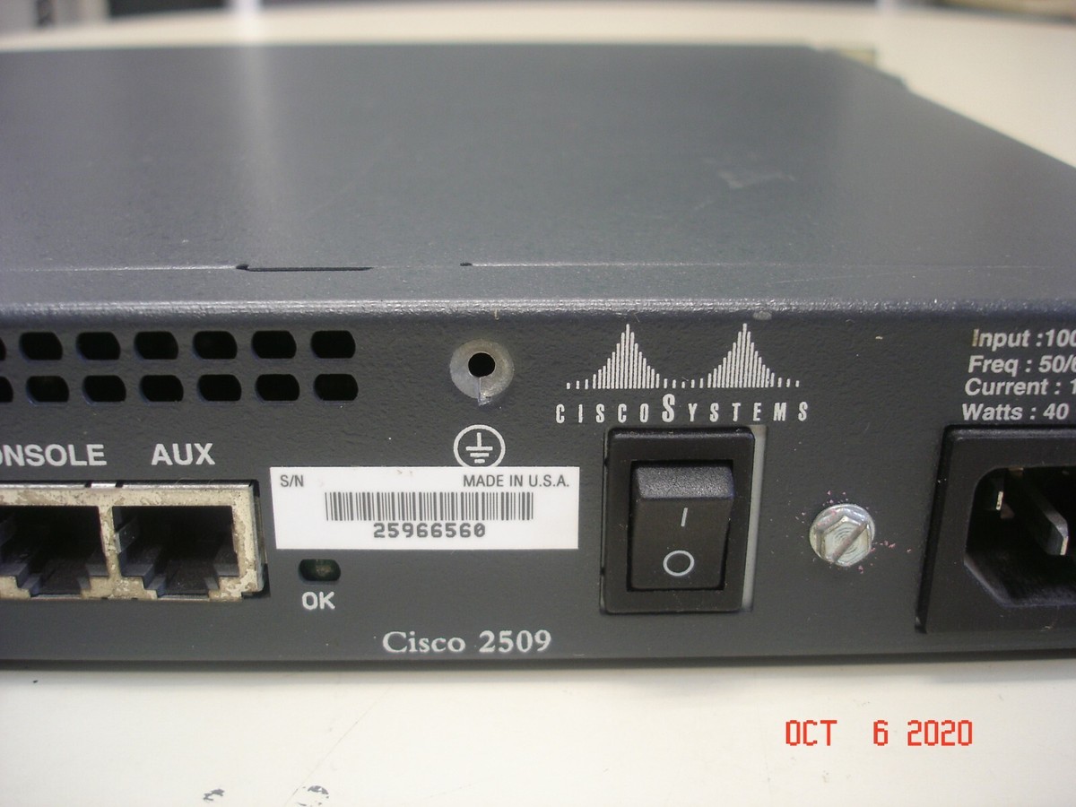 CISCO 2500 SERIES 2509 ACCESS SERVICE ROUTER W/ 8MB FLASH