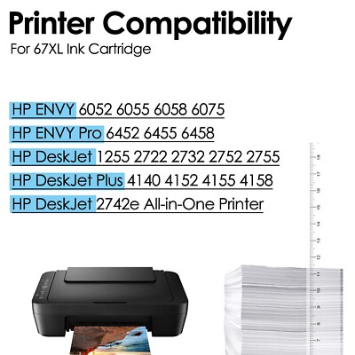 Black Color Ink Cartridge 65XL 63XL 62XL 61XL 60XL replacement For