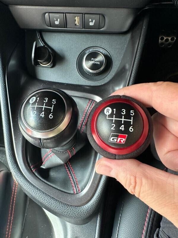 GENUINE JDM GR YARIS SHIFT KNOB SUEDE GRMN 6 SPEED FOR COROLLA