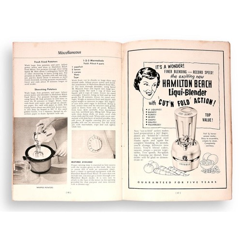 Hamilton Beach Food Mixer Instructions and Tested Recipes Cookbook Ad Ephemera - Imagen 7 de 10
