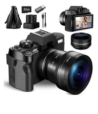 4K Digital Cameras 48MP 60FPS Video Camera WiFi & App Control  for Photography