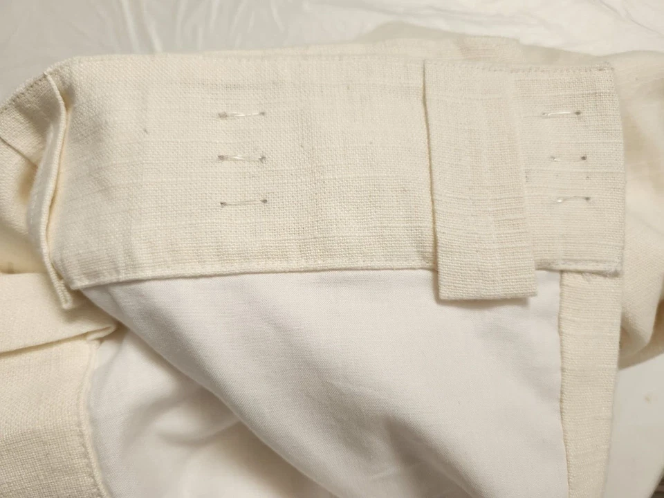 Pottery Barn 3-in-1 Pole Top Custom Emery Linen 1-Curtain 96" x 106" Ivory - Image 3 of 3