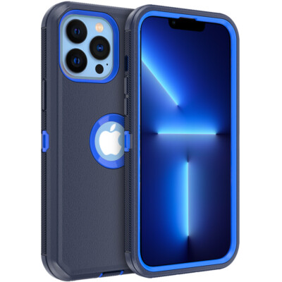 For iPhone 12,13 Pro 14 Pro Max Shockproof Defender Case Cover+Belt Clip Holster