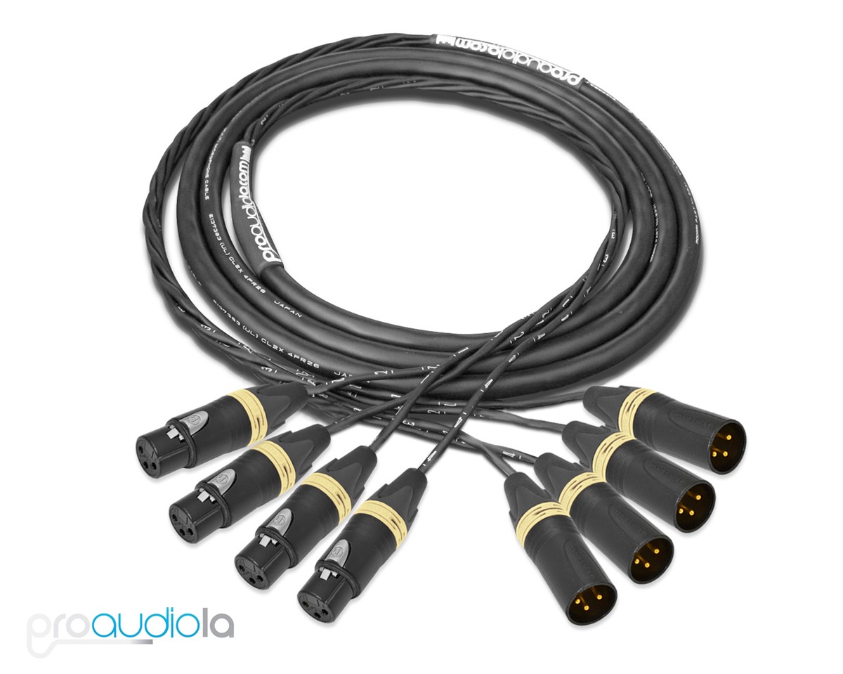 MOGAMI モガミ 2803 02010-02 NEUTRIK ProFi Standard 4 Channel Mogami 2931 Snake | Neutrik Gold XLR with White