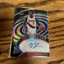 NASSIR LITTLE 2020-21 Spectra SP Auto Radiant Signatures 05/10 NORTH CAROLINA