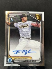 2024 Bowman Chrome Draft Auto Tyson Neighbors San Diego Padres CPA-TN