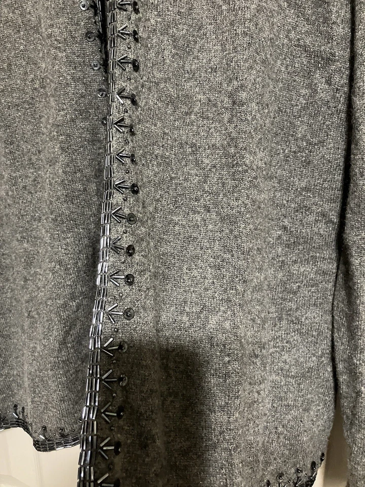 Cárdigan de cachemir country shop para mujer talla L gris oficina preppy súper suave Foto 2 de 4