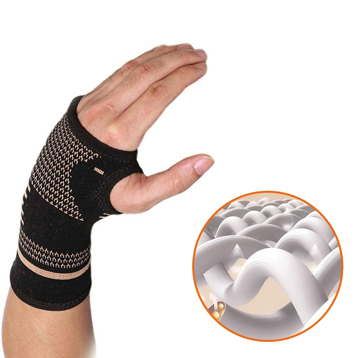 Compression Gloves Fingerless Wrist Brace for Rheumatoid Arthritic Pain
