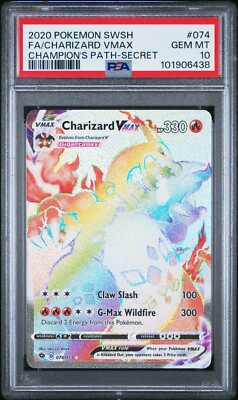 2020 シャイニースターV チャリザードVMAX PSA 10 PSA 10 2020 POKEMON SWORD & SHIELD CHAMPION'S PATH #074 Full Art