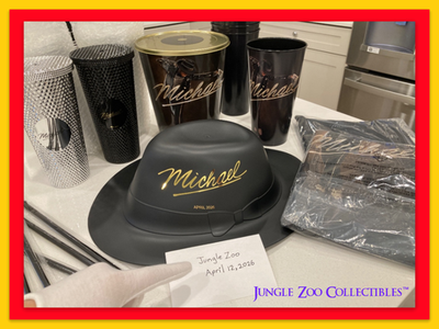 MICHAEL JACKSON Movie Merch Bundle Fedora Popcorn Bucket Shirt IN