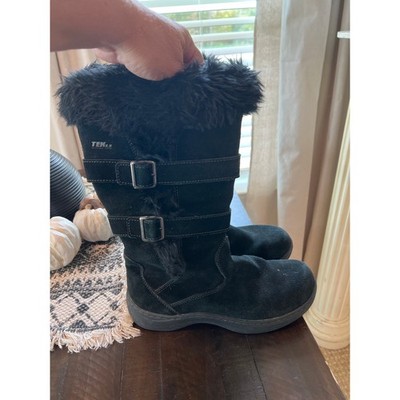 L.L.Bean size 8 black suede waterproof winter boots 