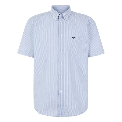 Morley Men's Polycotton Button Front Checked Striped Short Sleeve Shirt - Image 1 of 2