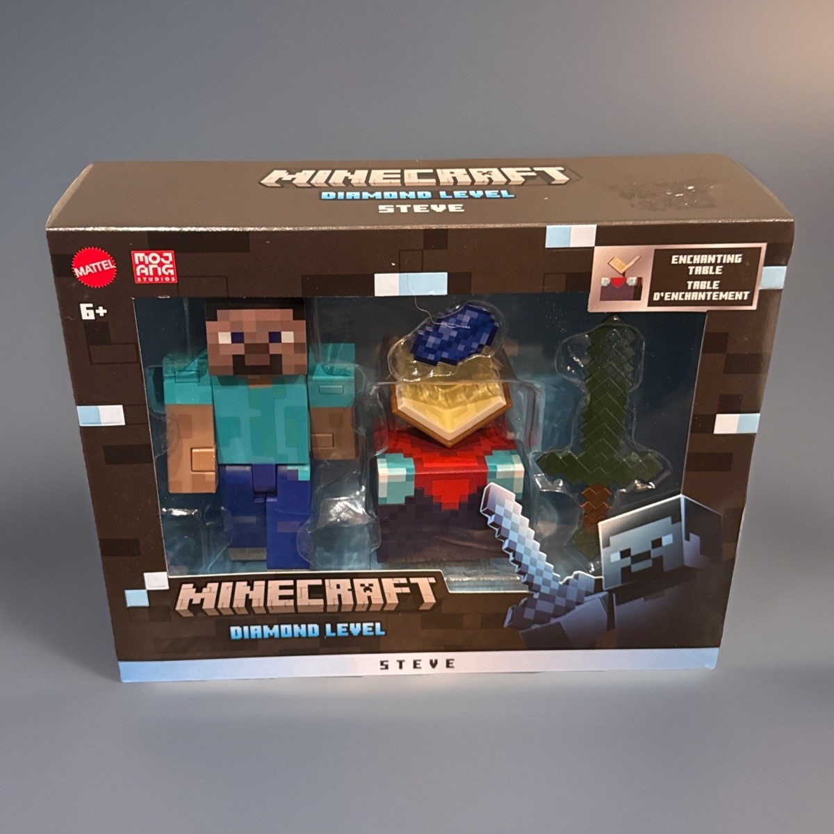 Minecraft Diamond Level STEVE Action Figure with Accessories,  NEW!