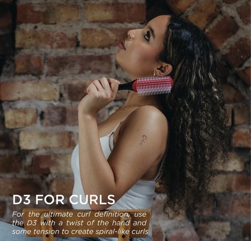 Curly Hair Brush D3 (Black & Red) 7 Row Styling Brush POSTED FREE TODAY - Picture 6 of 10