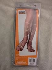 GOLD GREEK GODDESS SANDALS NEW Costume Shoes Halloween Lace Up M Medium 7 8