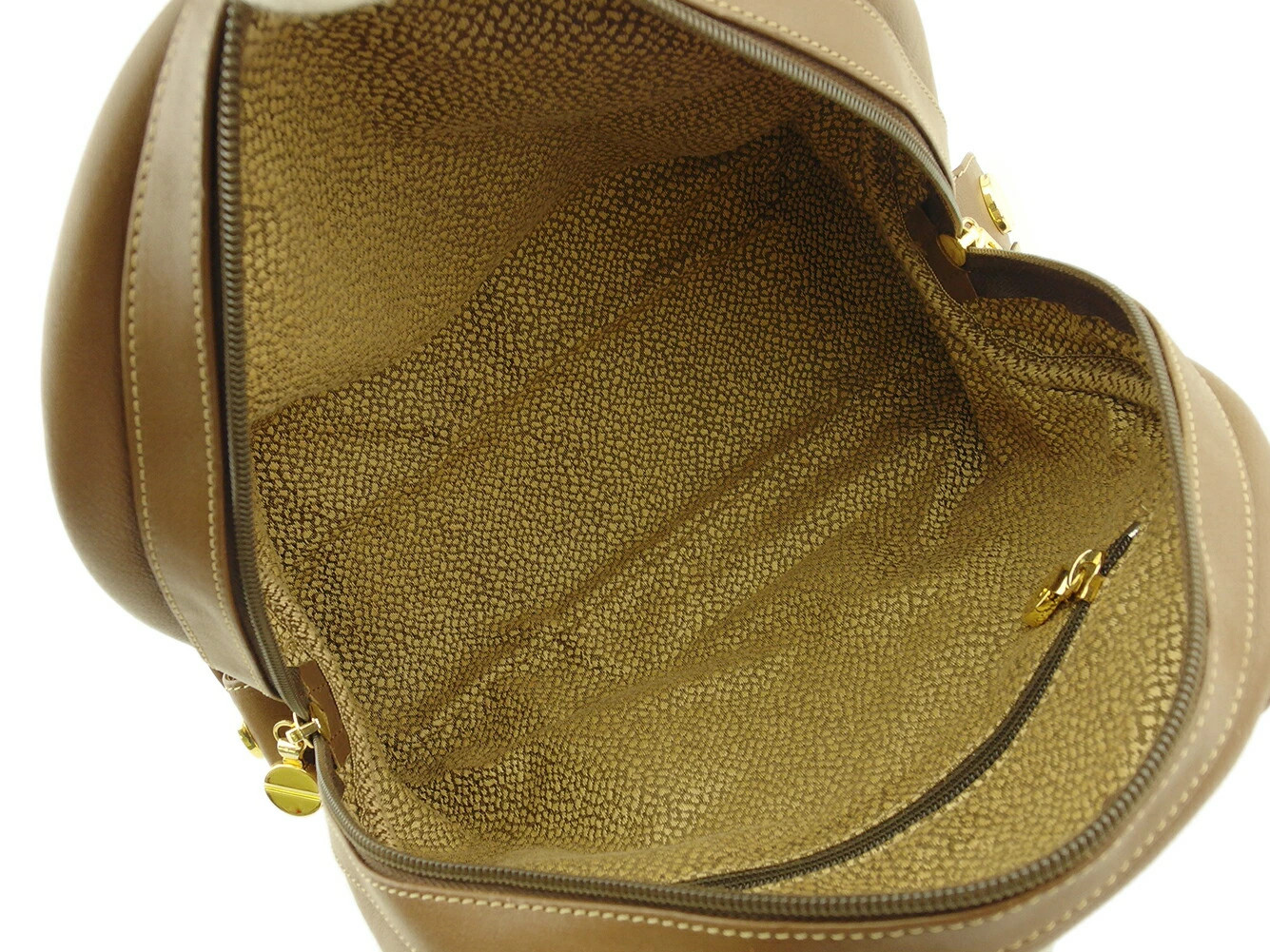 Borbonese Handbag, "Olio" Pattern, with Redwall T… - image 6