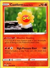 Castform Sunny Form 022/198 Common Regular SWSH06: Chilling Reign NM